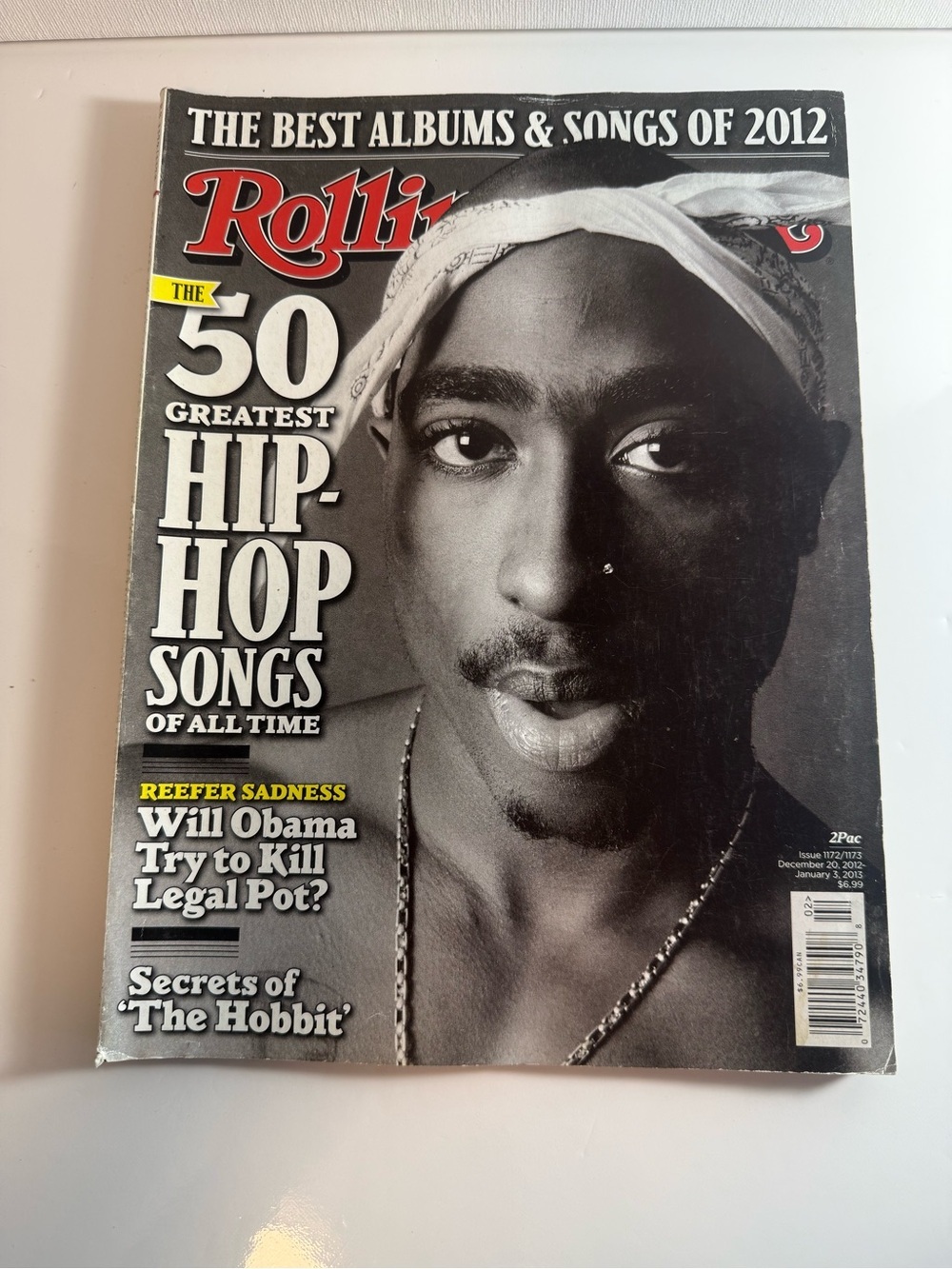 Rolling Stone Dec 20, 2012- 2PAC Cover/50 Greatest Hip-Hop songs